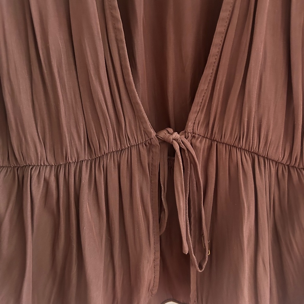 Aritzia Mauve Tie Top